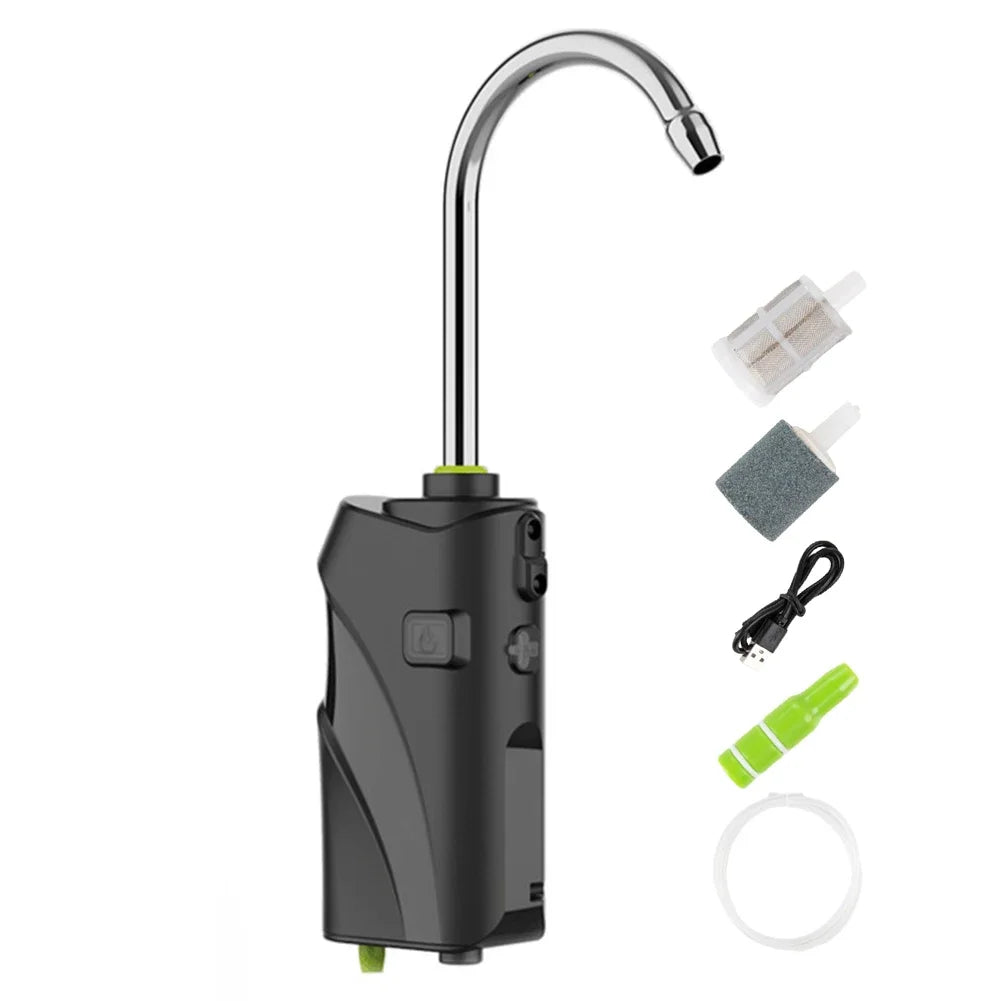 3-in-1-Handwasch- und Angelwerkzeug – Intelligente Sensor-Wasserpumpe mit Sauerstoffzufuhr, LED-Licht und 2600-mAh-Akku
