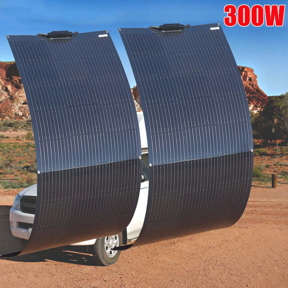 Flexibel Zonnepaneel 12V – 100W/120W/200W/240W/300W Monokristallijn – Ideaal voor Camper, Boot & Balkon