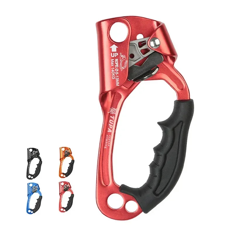 Professionele Outdoor Klimhand Ascender | Links en Rechts Hand Klimgerei voor Touwklimmen en Bergbeklimmen
