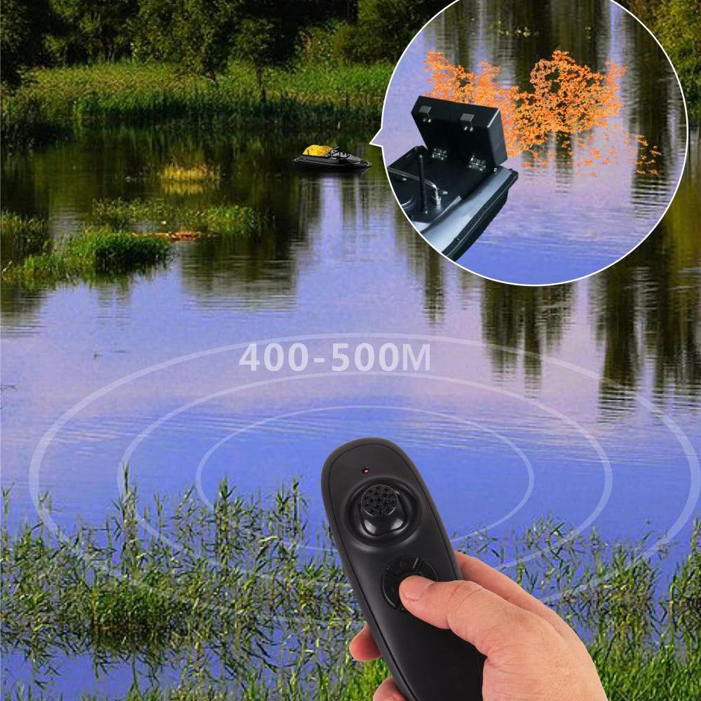 GPS Vissersboot met Bait Containers - Automatische Afstandsbediening Bait Boat, Bereik 400-500m