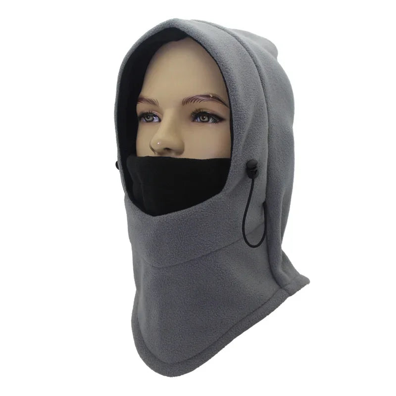 Winter Fietshoed & Ski Cap - Unisex Gevoerde Balaclava met Masker en Oorkleppen