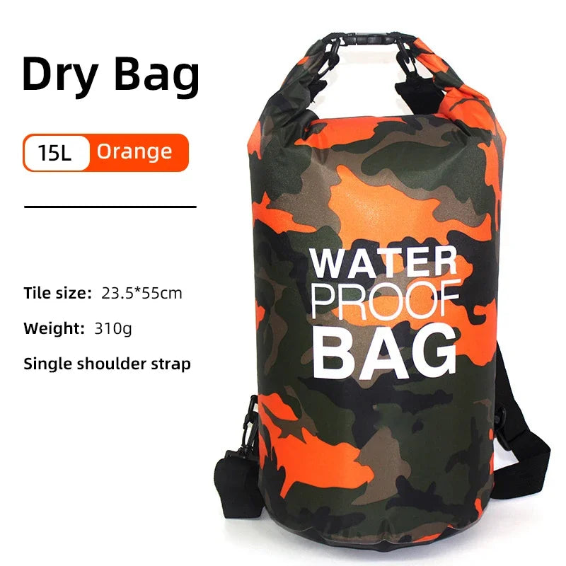 30L / 15L Waterdichte Dry Bags met Wet Scheidingsvak - Rugzak voor Kajakken, Varen, Zwemmen, en Outdoor Sporten