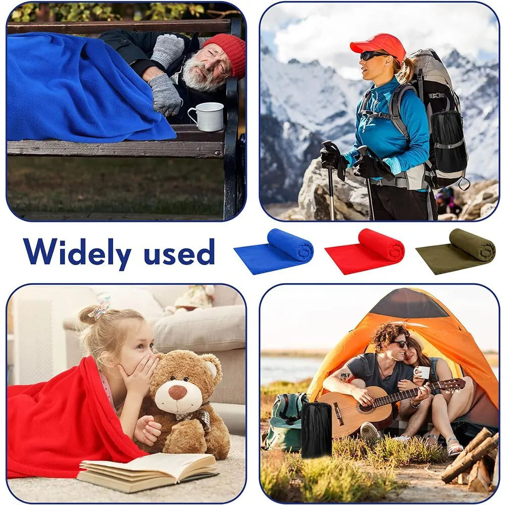 Fleece Slaapzak Liner – Ultra-Lichte en Draagbare Reisdeken voor Volwassenen – Warm Bedliner voor Outdoor Camping en Tent