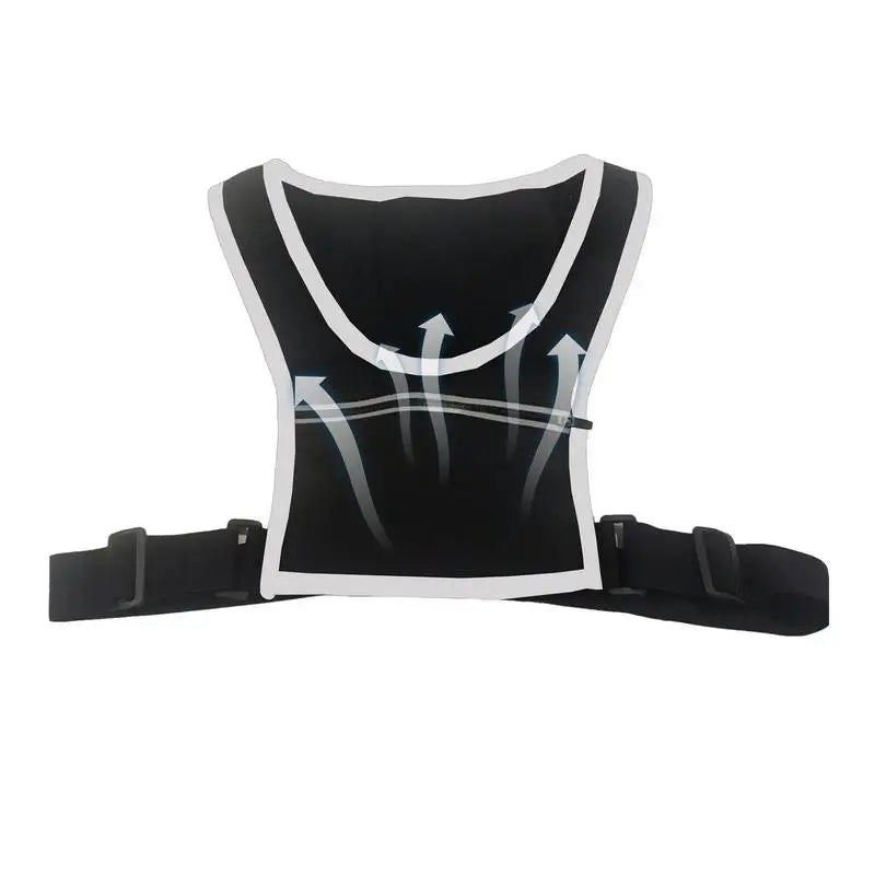 Reflective Running Vest met Mobiele Telefoonhouder, Rugzak voor Fietsen, Hardlopen en Sport, Veiligheidshesje met Reflecterende Strips en Verstelbare Tailleband