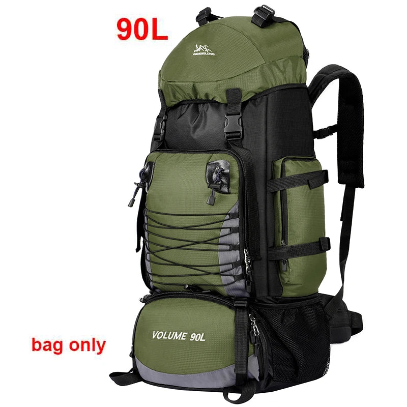 Grote 90L Outdoor Rugzak – Militaire Reistas voor Hiking, Kamperen & Bergbeklimmen | Nylon Rucksack voor Heren & Dames