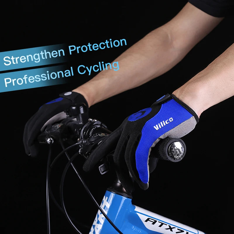 Ademende Antislip Lange Fietshandschoenen โ Schokabsorberend & Zweetbestendig voor Mountainbike & Outdoor Sport