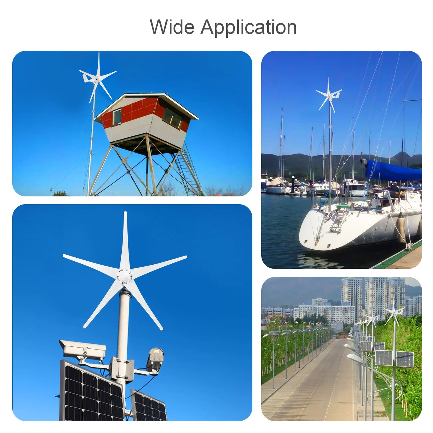 12V 1200W Wind Generator Kit – 5-Blade S-Type Turbine with Charger Controller for Home, Boats, Weather Stations & Green Energy