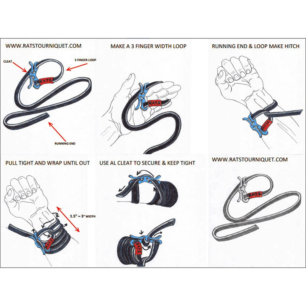 EDC Emergency Survival Tourniquet, 1-3 Stuks Eerste Hulp Tactisch Accessoire, Medische Elastische Touw voor Kamperen en Overleving