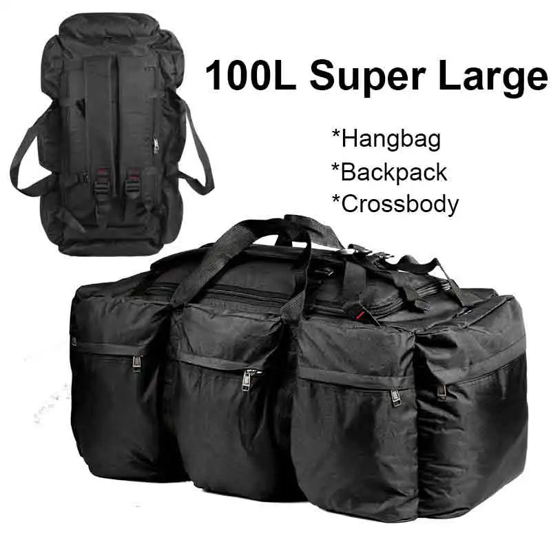 100L Grote Camping Rugzak en Duffeltas - Outdoor Reistas voor Hiking, Trekking, en Weekendtrips