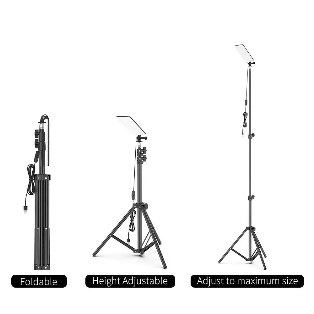 Tragbares LED-Arbeitslicht für den Außenbereich – per USB wiederaufladbare Campinglampe mit Teleskopständer