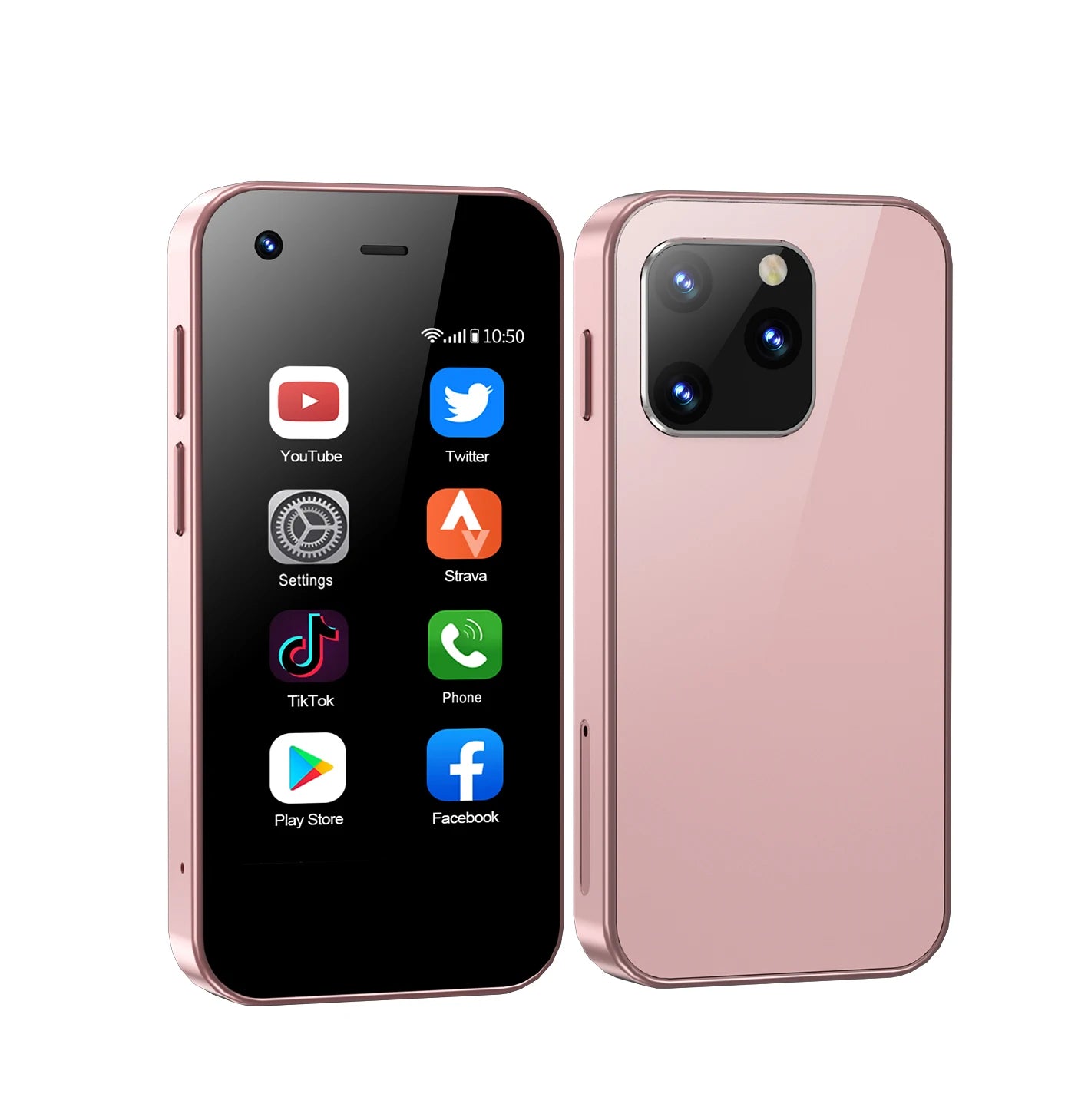 KING5000 Mini Smartphone – Android 9.0, 3G Dual SIM, 2.5'' IPS Scherm, 16GB ROM – Compacte Pocket Smartphone met Play Store