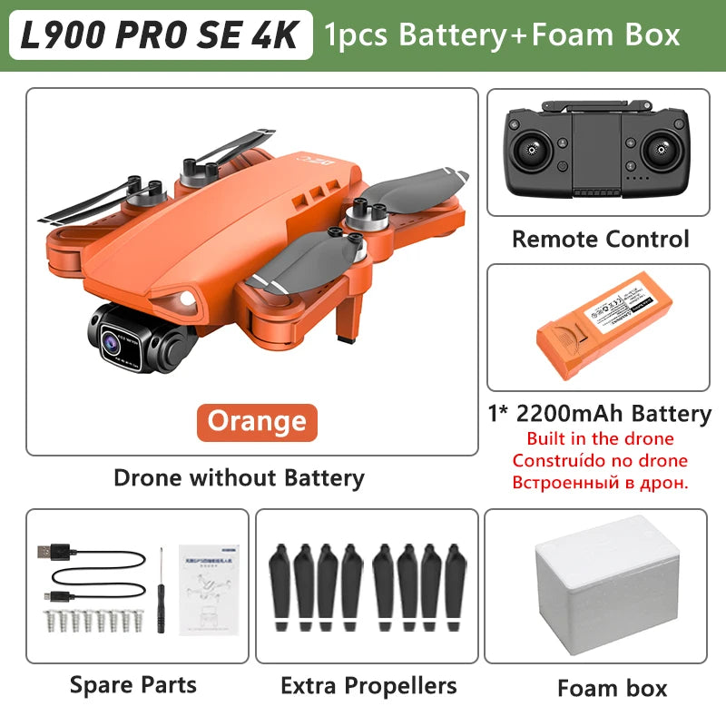 L900 PRO GPS-Drohne – 4K-Doppelkamera | 5G WLAN FPV | Faltbarer Quadrocopter mit bürstenlosem Motor