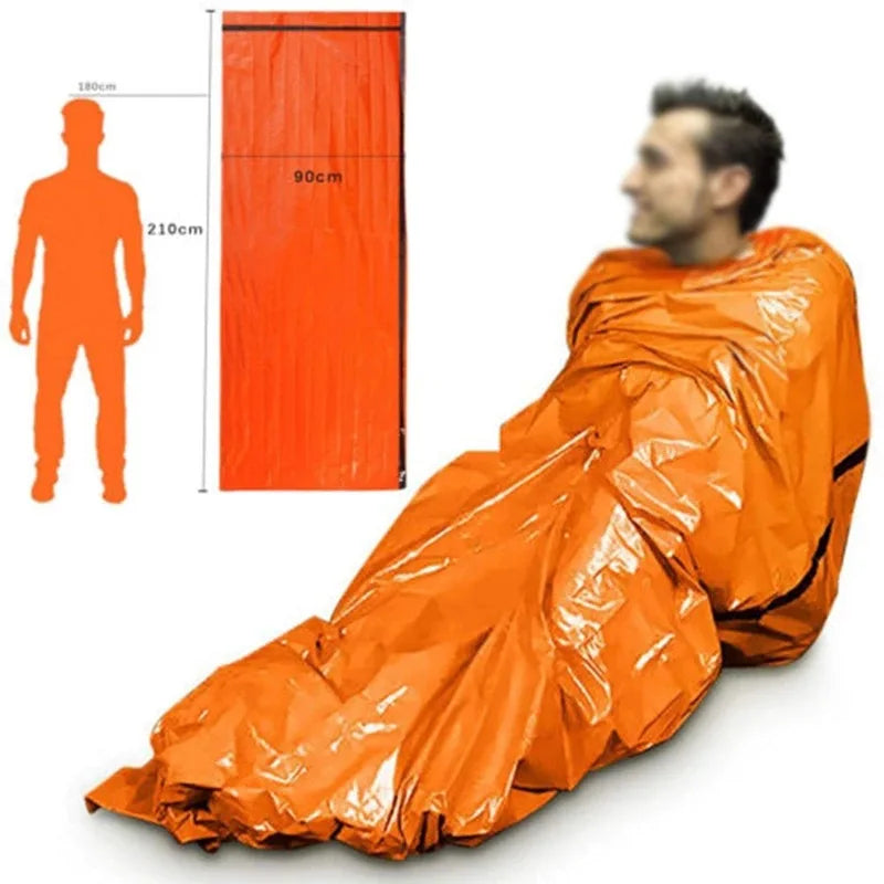 Draagbare Waterdichte Noodslaapzak - Overlevings Bivakzak met Mylar Materialen, Thermisch Isolerende Zakken voor Kamperen en Outdoor