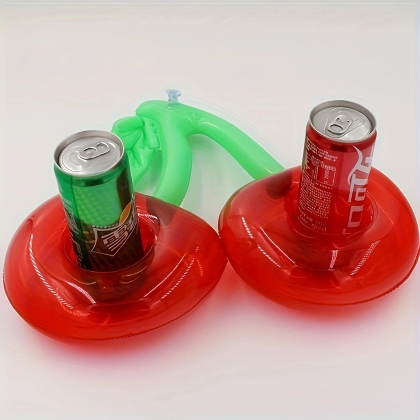 Opblaasbare Dubbele Drinkhouder – Kersenvormige Floating Cup Holder – Voor Zwembadfeestjes