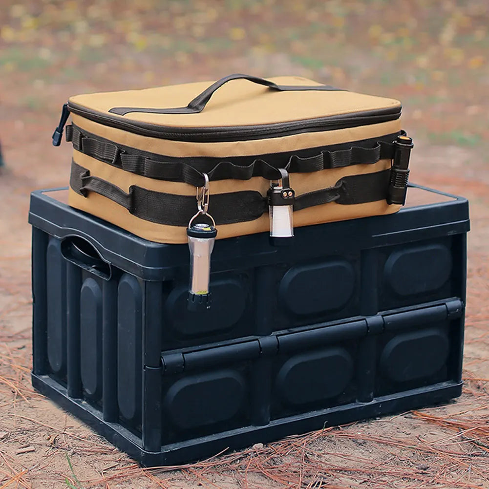 15L Tactical Camping Storage Bag, Grote Capaciteit Utility Tote Bag, Oxford Stof Organizer voor Kamperen, Hiking en Reizen