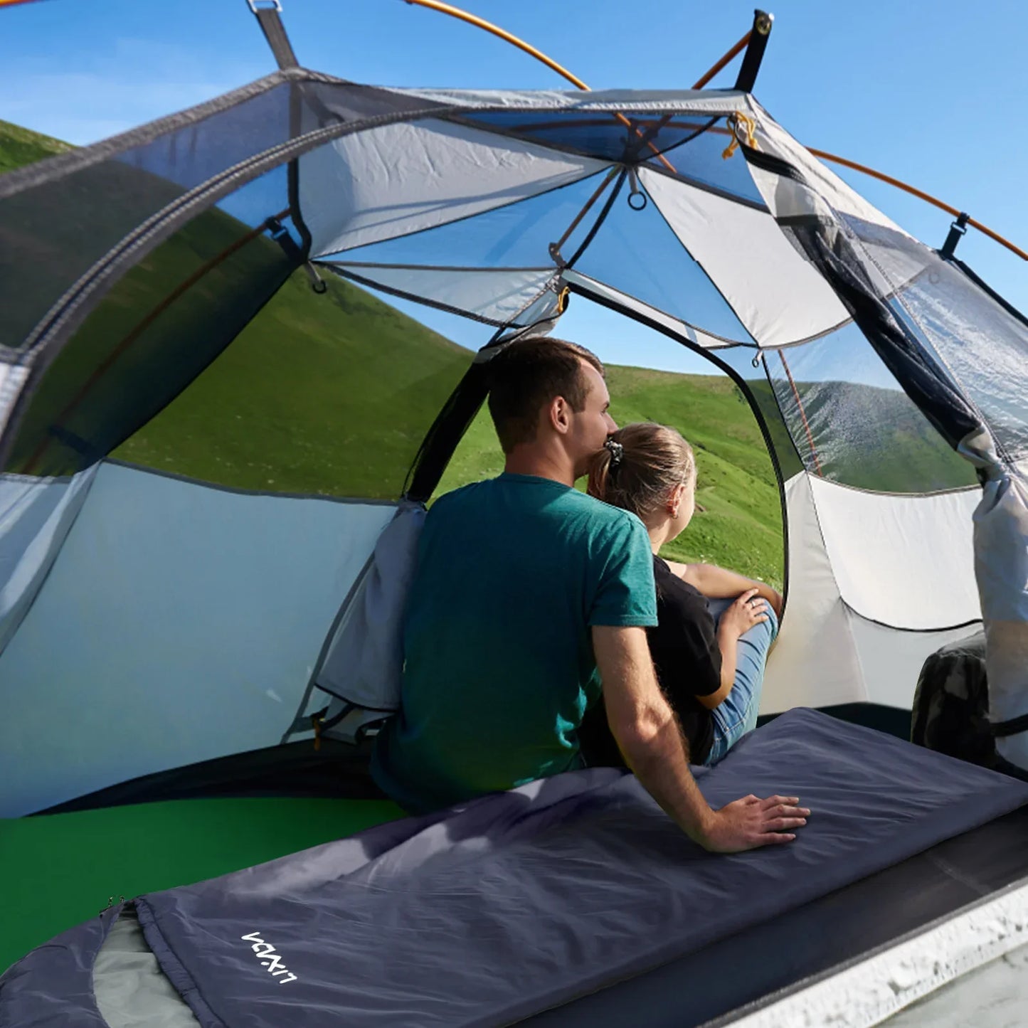 Lixada Lichtgewicht Slaapzak – Compacte & Warme Outdoor Slaapzak voor Kamperen, Reizen & Backpacking