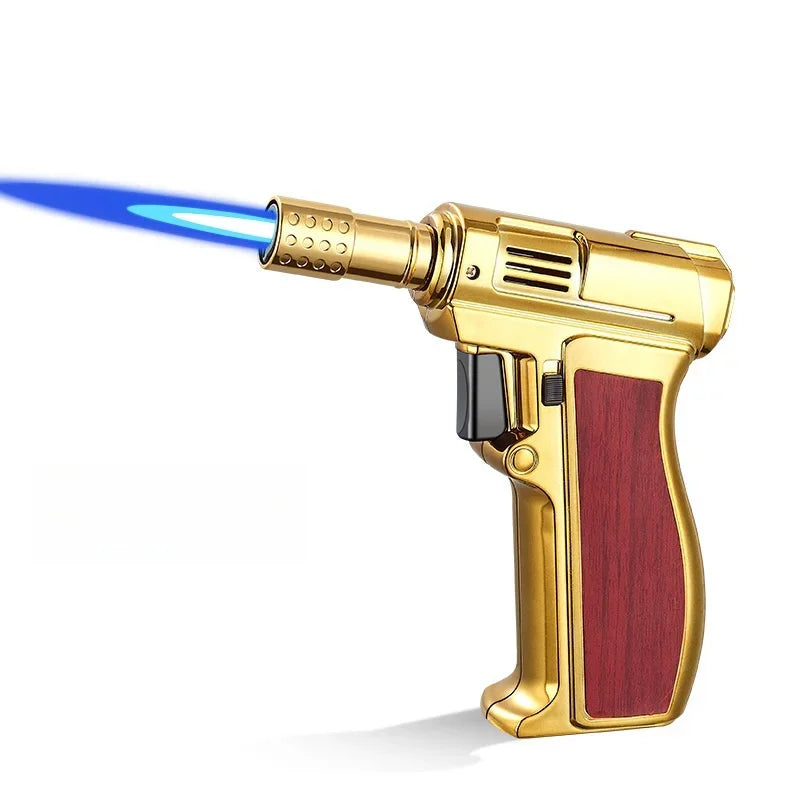 Metal Windproof Butane Turbo Lighter, Rectangular Hand Integrated Welding Gun, 360° High Temperature Igniter – Smoking Tools