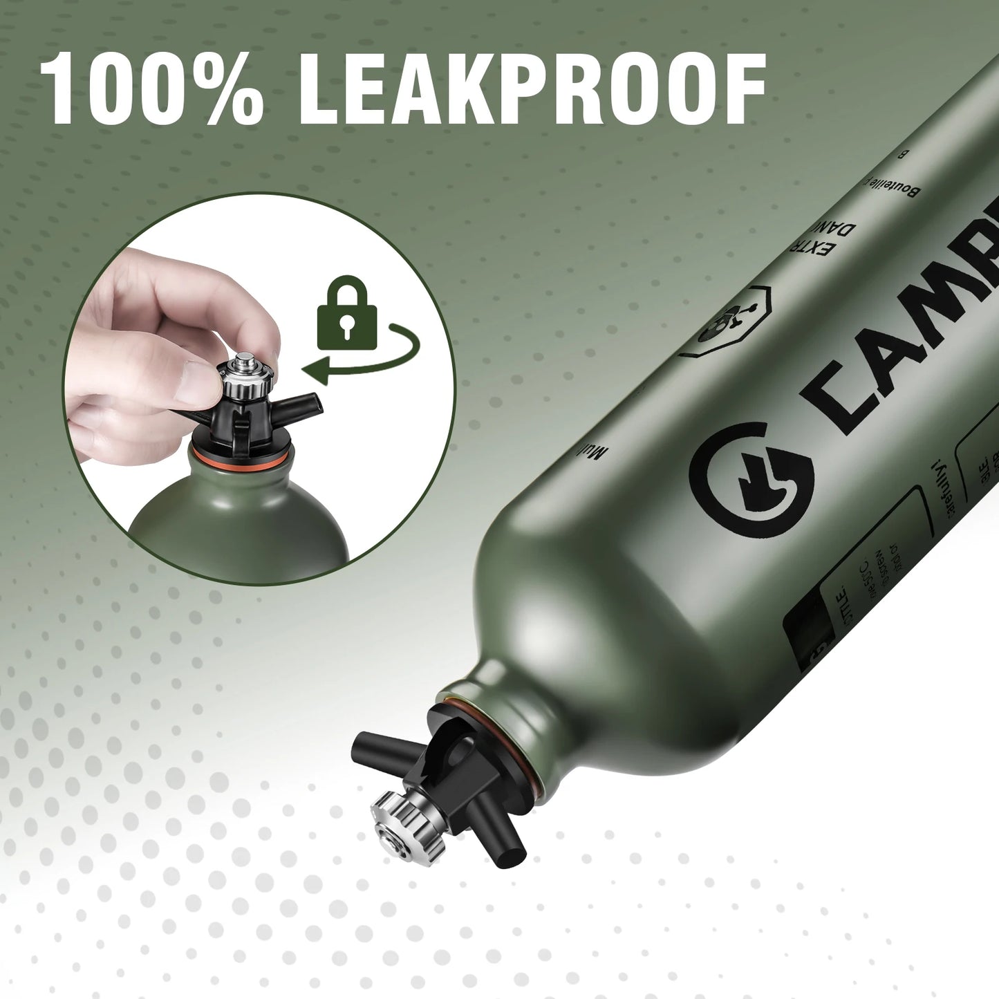 Liquid Fuel Bottle 0.5L / 1L | Veiligheidsventiel voor Outdoor Camping en Multi-Purpose Gebruik
