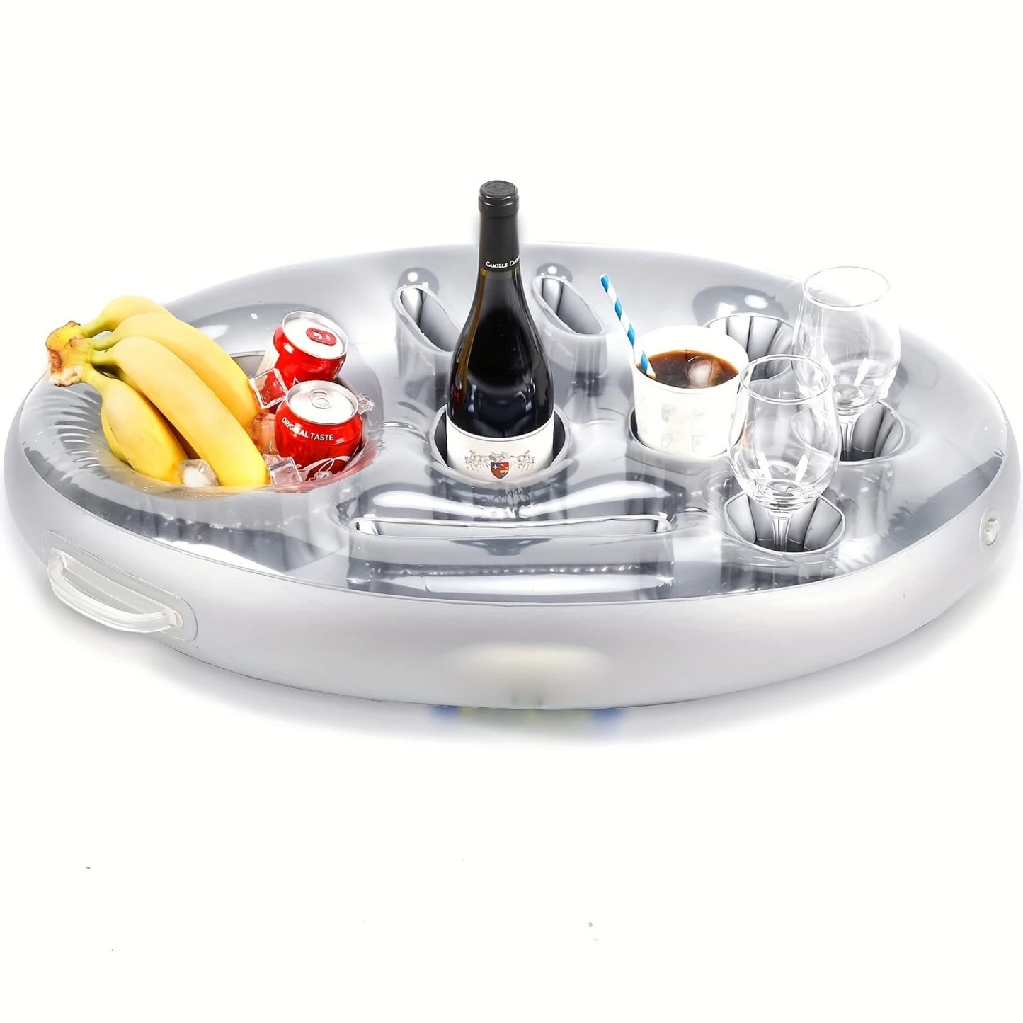 Opblaasbare Pool Float met IJsdoos - 70cm Drink Koeler met Cup Holders en Party Tray voor Zwembad Feesten