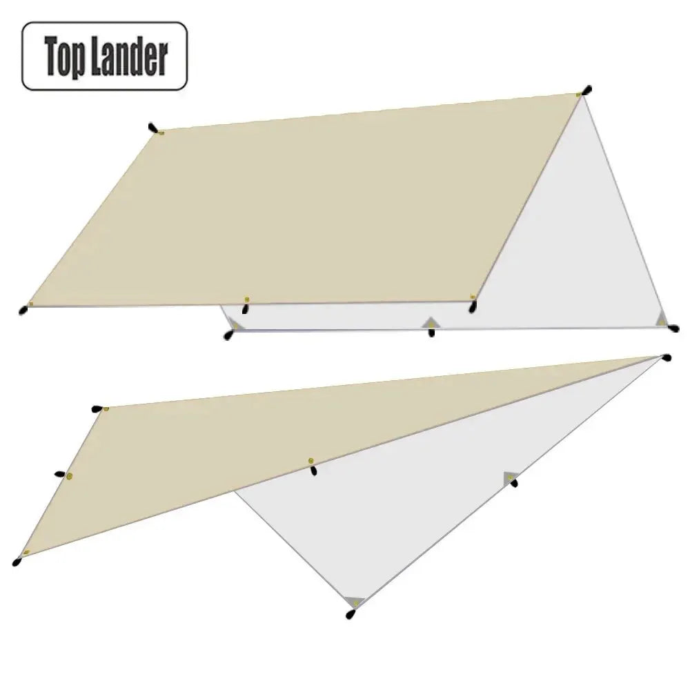 Campingplane, wasserdichter Sonnenschutz – Ultraleichte Zeltmarkise für Schatten im Freien, am Strand, beim Wandern, im Garten und beim Picknicken