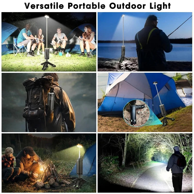 Teleskop-Campingleuchte – Tragbares 10000-mAh-LED-Licht mit SOS-Modus und Powerbank-Funktion