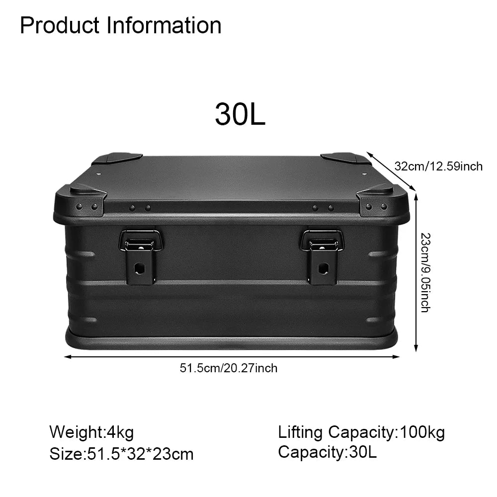 30L 50L 80L Aluminium Legering Opbergdoos | Draagbare Opslagdoos voor Kamperen, Auto, Picknick en Reizen