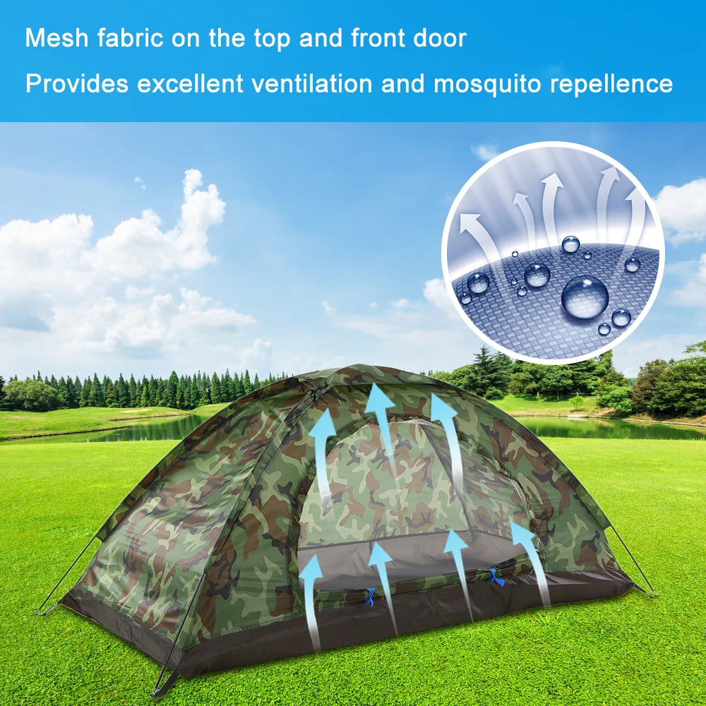 1-Persoons Ultralichte Camping Tent – Waterdichte Trekking Tent voor Outdoor & Strand
