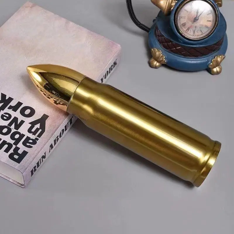 Bullet Thermos – Doppelwandige Edelstahlflasche im Militärstil für den Außenbereich (350 ml/500 ml/1000 ml)