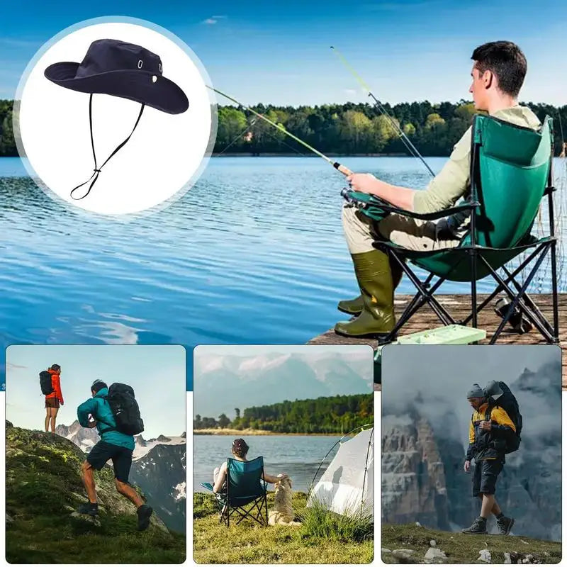 Ademende Zonnehoed – Unisex Bucket Hat met Brede Rand | Vissen, Wandelen, Kamperen & Strand