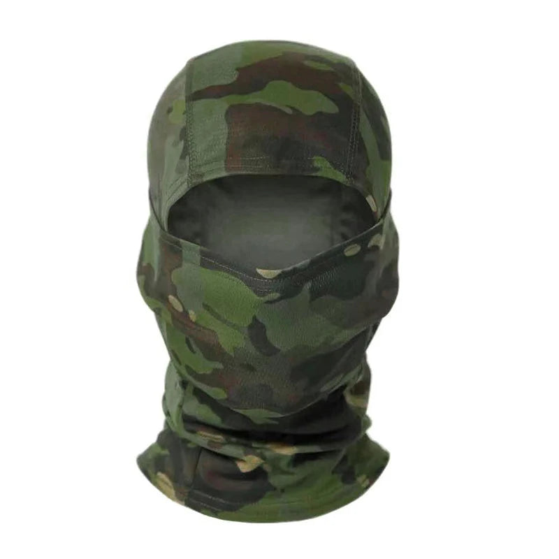Camouflage Balaclava Hoed voor Fietsers & Jagers – Volledige Gezichtsmasker voor Buiten, Skiën, Motorhelm Binnenmuts