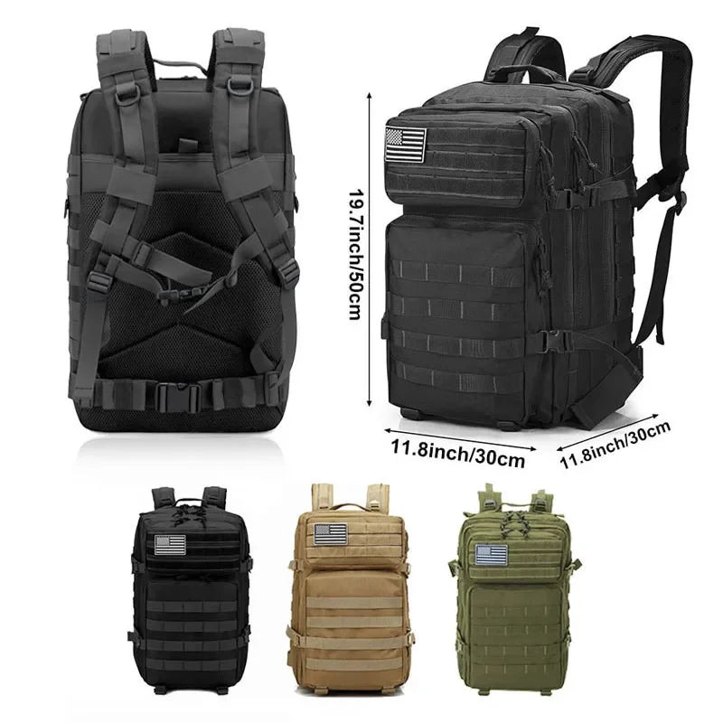 Tactische Rugzak 25L/35L/50L – Waterdichte Outdoor Reistas voor Heren & Dames | Grote Capaciteit & Multifunctioneel