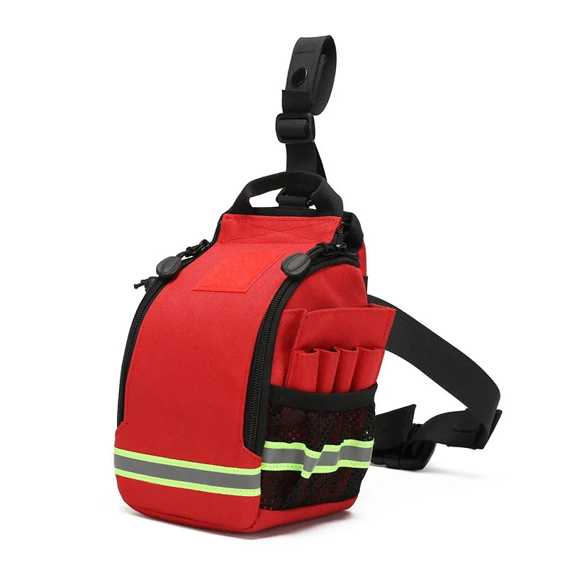 Erste-Hilfe-Hüfttasche – Rote medizinische Aufbewahrungstasche, kompakte Survival-Medizintasche, leere Tasche für Outdoor und Reisen