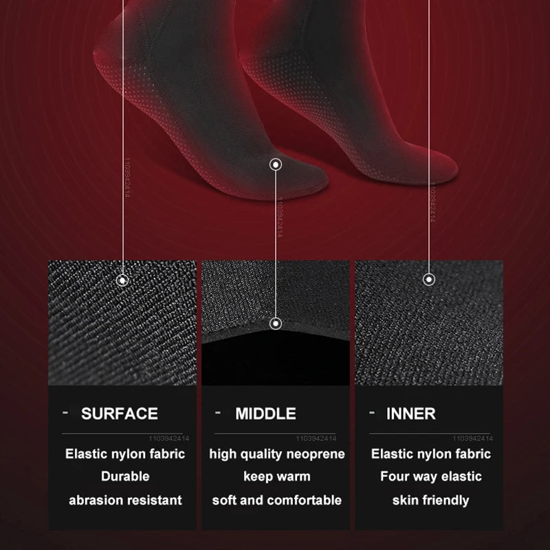 5mm Duiksokken - 3mm Neopreen Wetsuit Water Sokken, Anti-Slip Surf Beach Booties voor Zwemmen, IJsbad en Warmte Bescherming