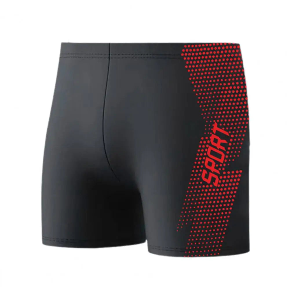 Sneldrogende Zwembroek voor Mannen - Hoge Taille Zwemshorts met Slim Fit en Gedrukt Ontwerp voor Zomer Strand