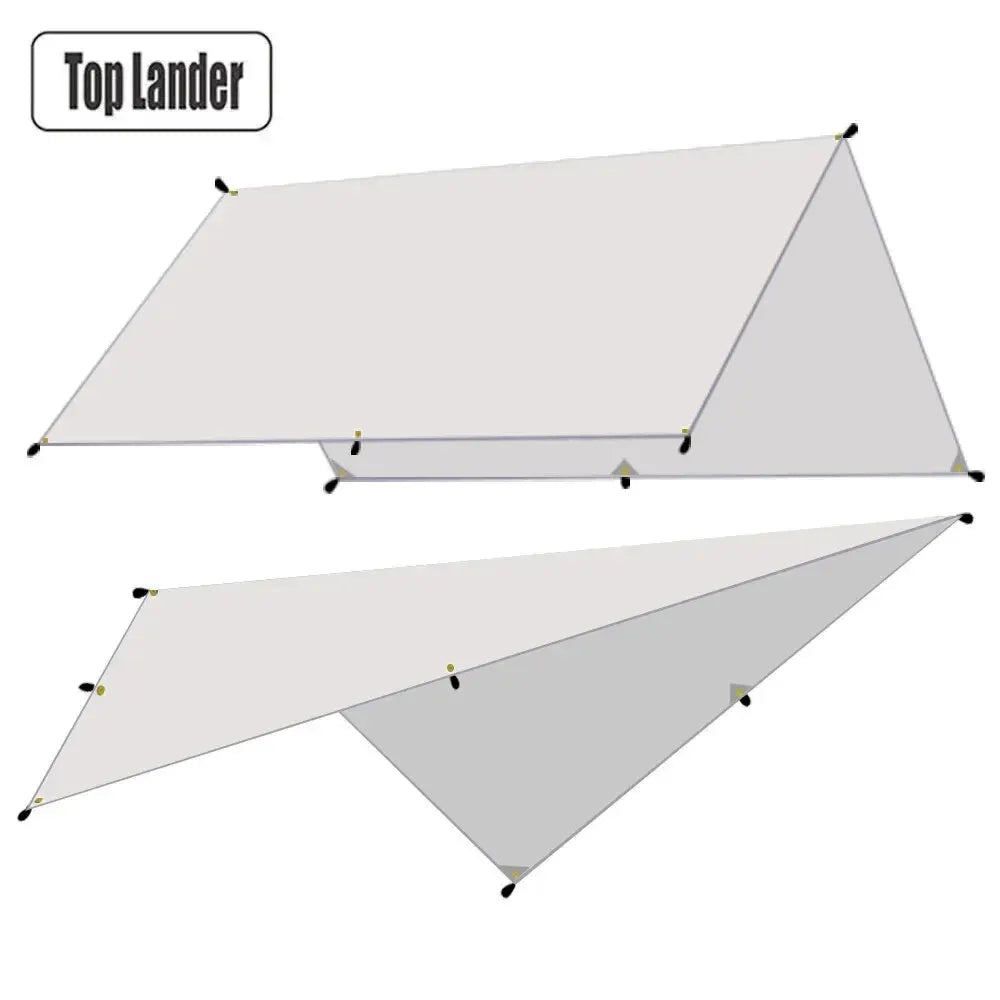 Campingplane, wasserdichter Sonnenschutz – Ultraleichte Zeltmarkise für Schatten im Freien, am Strand, beim Wandern, im Garten und beim Picknicken