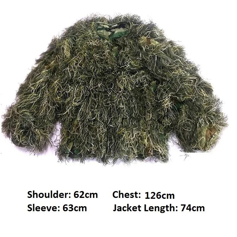 5-teiliger Tarn-Ghillie-Anzug – taktische Jagdbekleidung für Paintball, Vogelbeobachtung und Outdoor-Aktivitäten