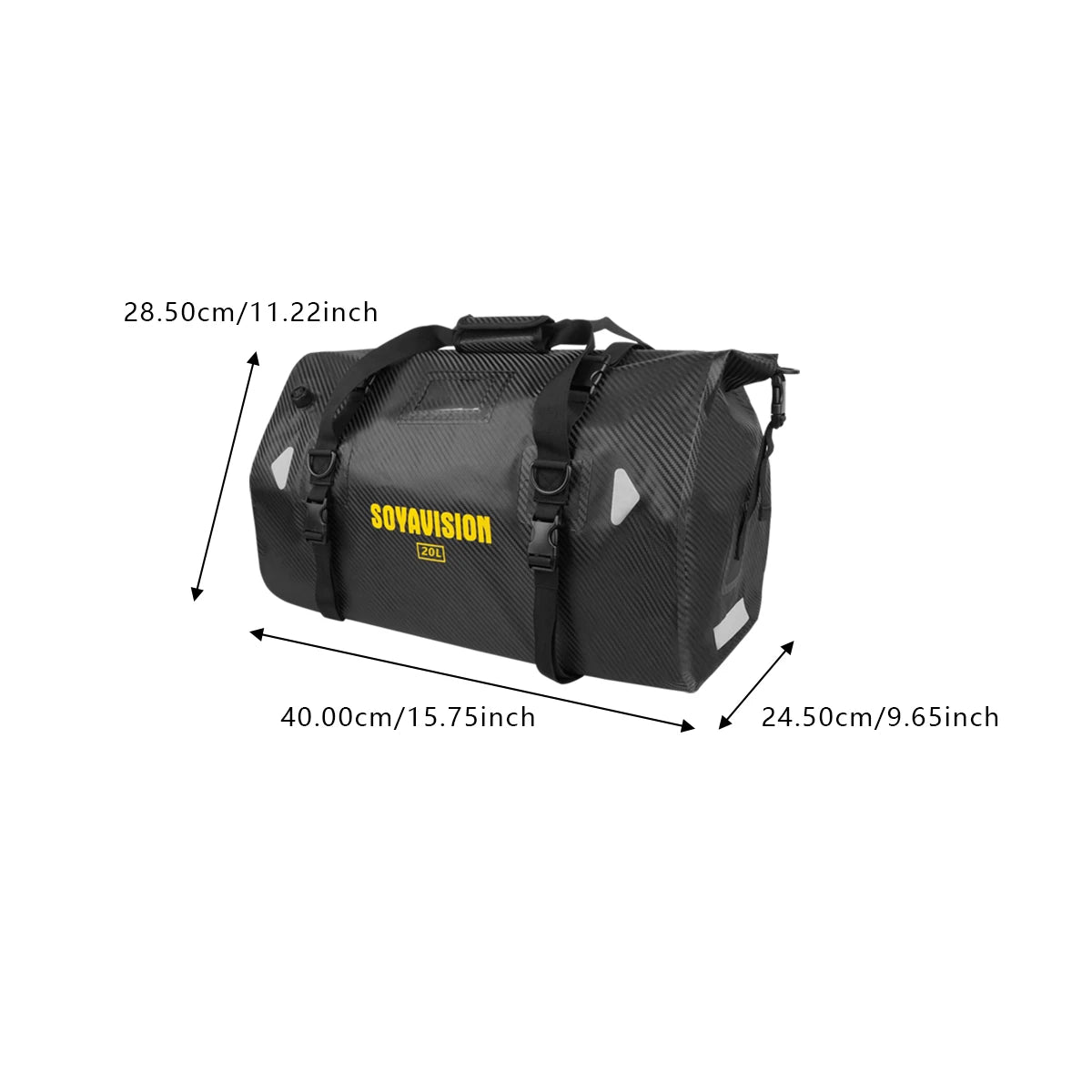Motorcycle Dry Bag 40L/66L - Waterdichte Reflecterende Duffle Bag voor Reizen, Kamperen, Skiën, Fietsen, en Outdoor Avonturen