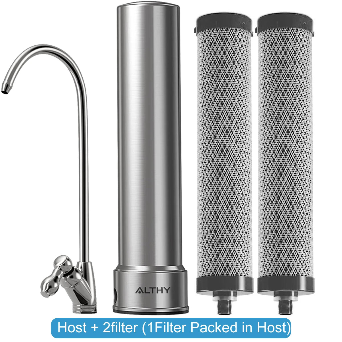 U200PRO Küchen-Untertisch-Wasserfilter – Reiniger mit Wasserhahn, entfernt Bakterien, Blei, Chlor und Gerüche