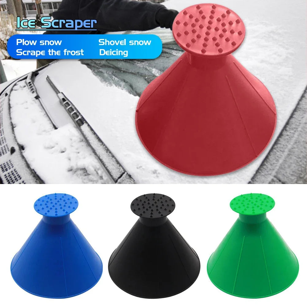 Car Ice Scraper Funnel – Car Window Snow and Ice Scraper, Practical Window Cleaning for Home and Car