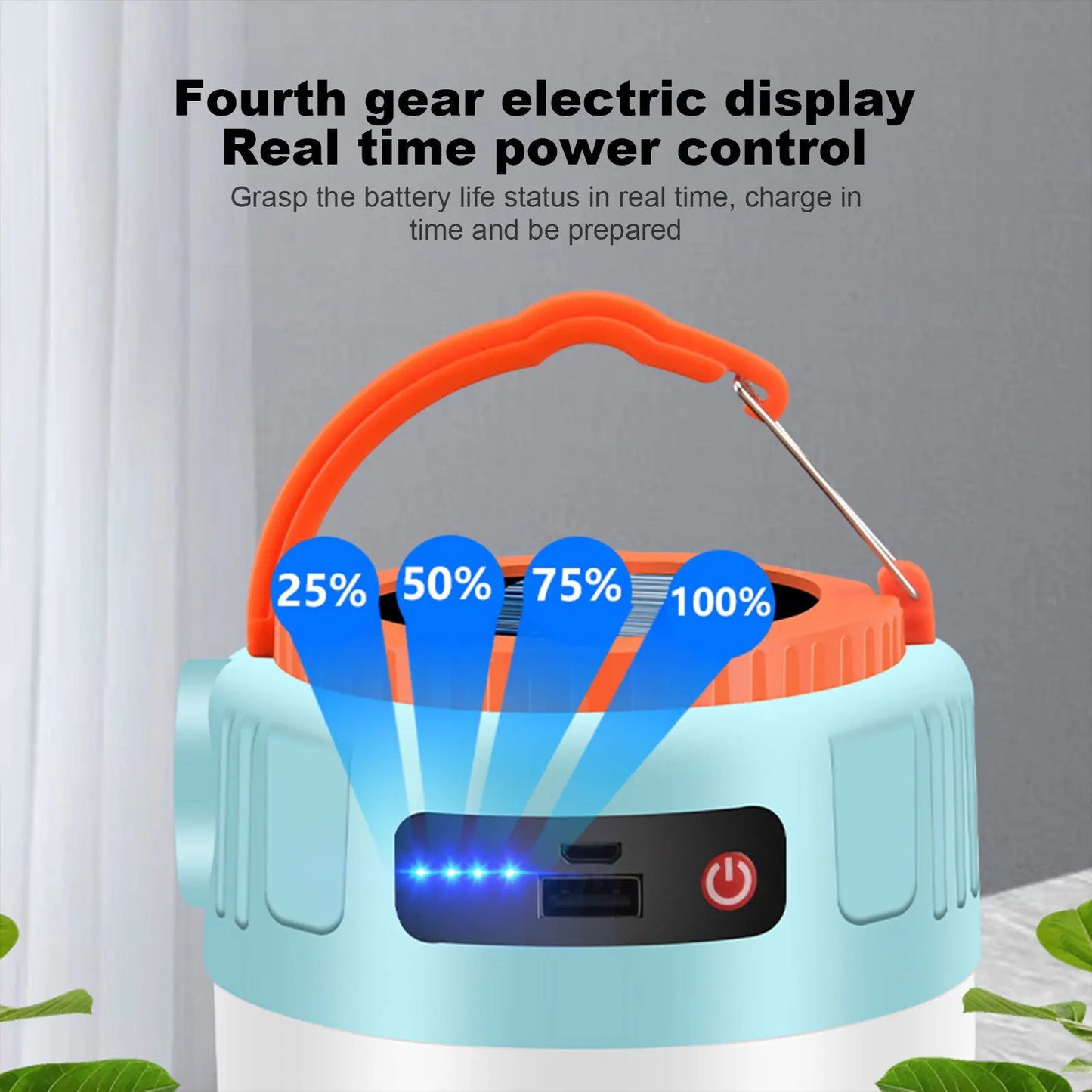 Solar Camping Lantaarn | Oplaadbare LED Tentlamp | 6 Lichtstanden | USB & Zonne-energie
