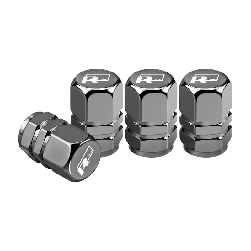 4 stuks aluminium ventieldoppen – Stofdichte autoband covers – Geschikt voor VW GTI, Polo, Golf, Passat, Tiguan, Arteon, Touareg, Taigo, Caddy, Jetta