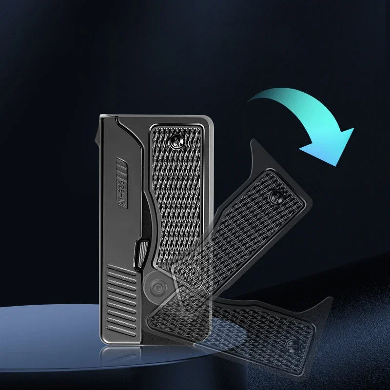 Winddichte Gas Elektrische Plasma Aansteker C-Type USB Oplaadbaar, Vouwbare Gun Butaan Torch Turbo Jet Vlam voor Sigaren – Cadeau voor Mannen