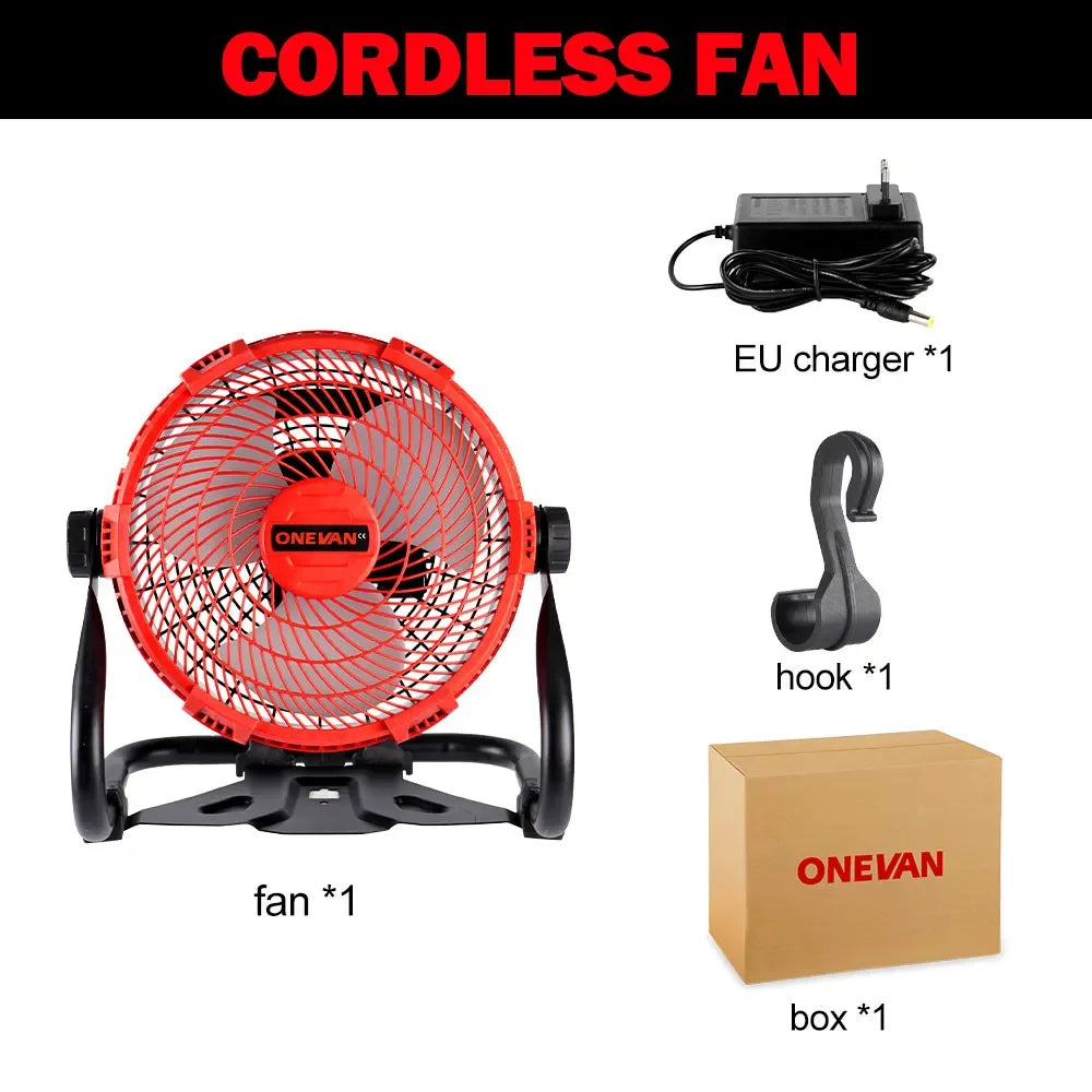 500W Draagbare Elektrische Camping Ventilator | Krachtige Draadloze Koelventilator