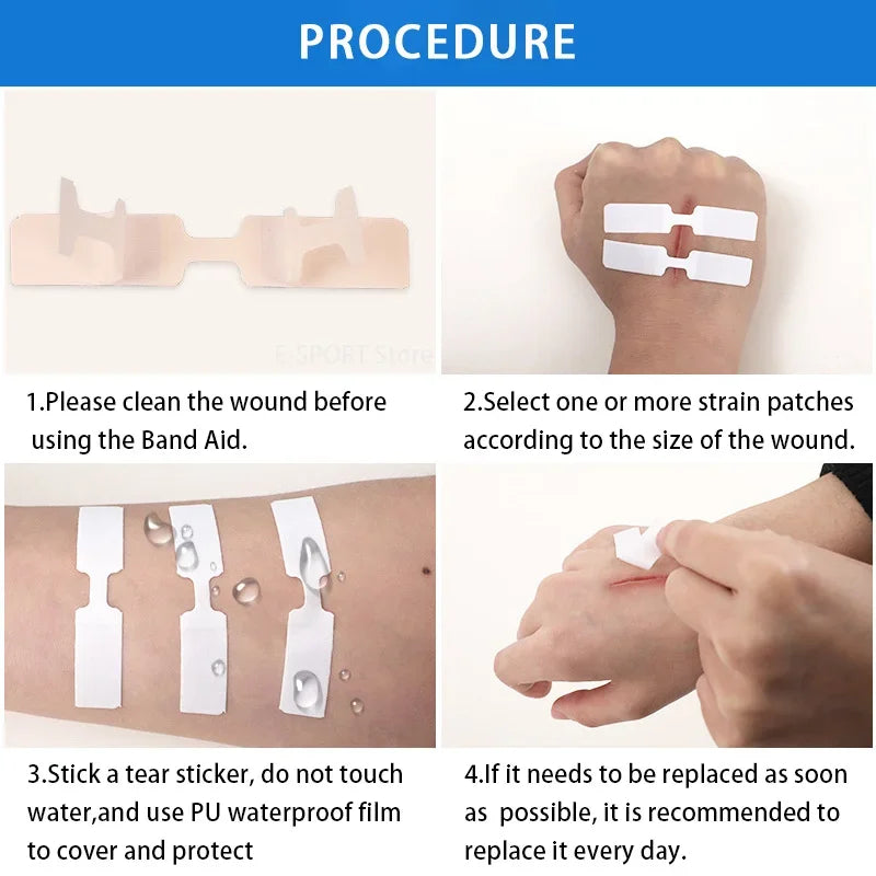 10 Pieces Painless Non-Stick Plasters – Fast Wound Healing and Emergency Accessories