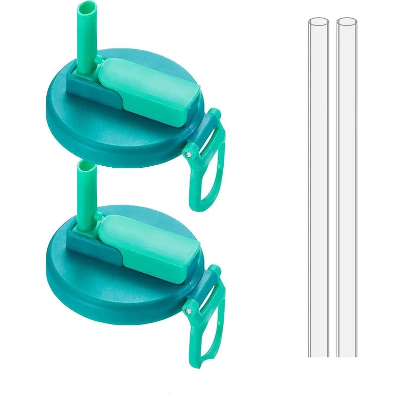 2-Color Silicone Can Lids with Straws – BPA Free, Reusable Accessories for Soda, Beer and Juice Cans