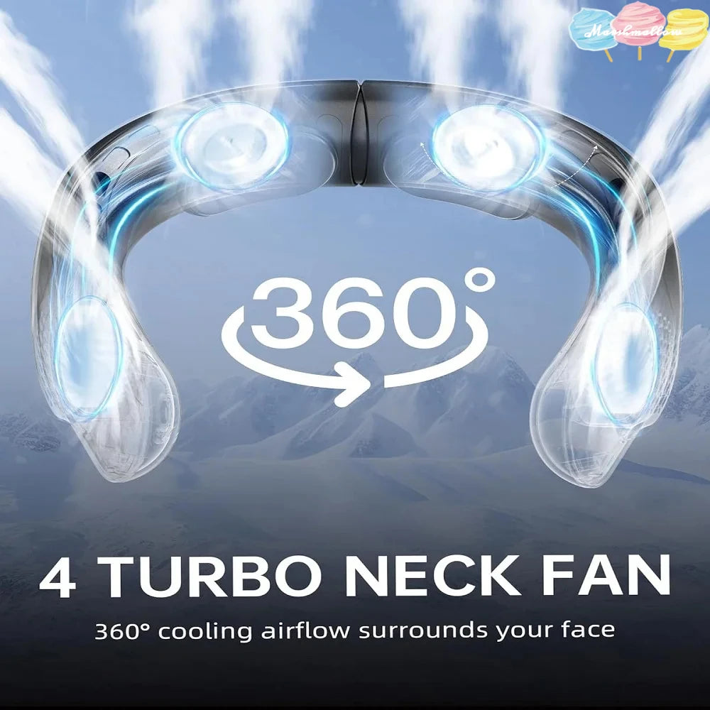 Draagbare Mini Nekventilator | 4000mAh Oplaadbare Bladloze Airconditioner | Stil & Draagbaar voor Zomer