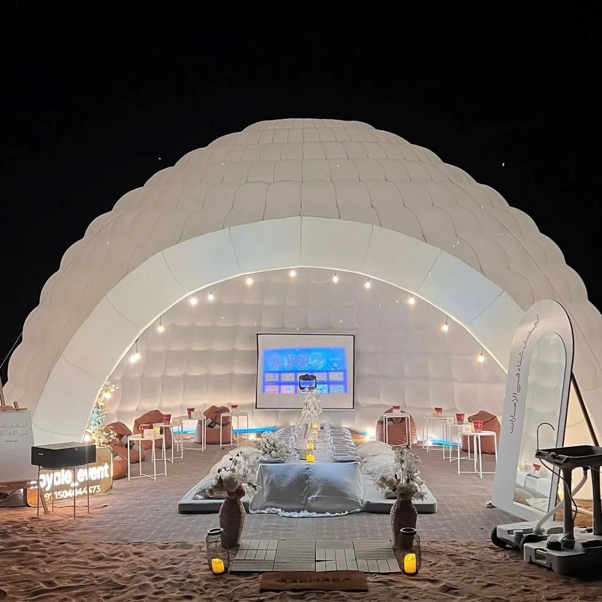 Opblaasbare LED Iglo Dome Tent - Customizable Tent voor Outdoor Evenementen, Beurzen en Kamperen