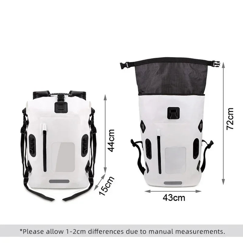 30L Waterdichte Drift Tas - Zwem Rugzak voor Rafting, Kanoën, Kamperen, Trekking, met Molle Systeem en Reflecterende Strips