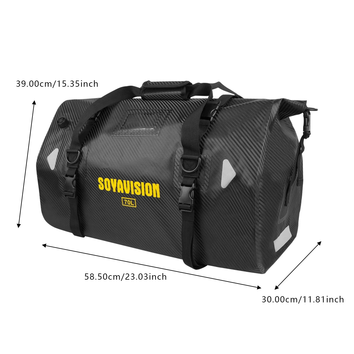 Motorcycle Dry Bag 40L/66L - Waterdichte Reflecterende Duffle Bag voor Reizen, Kamperen, Skiën, Fietsen, en Outdoor Avonturen