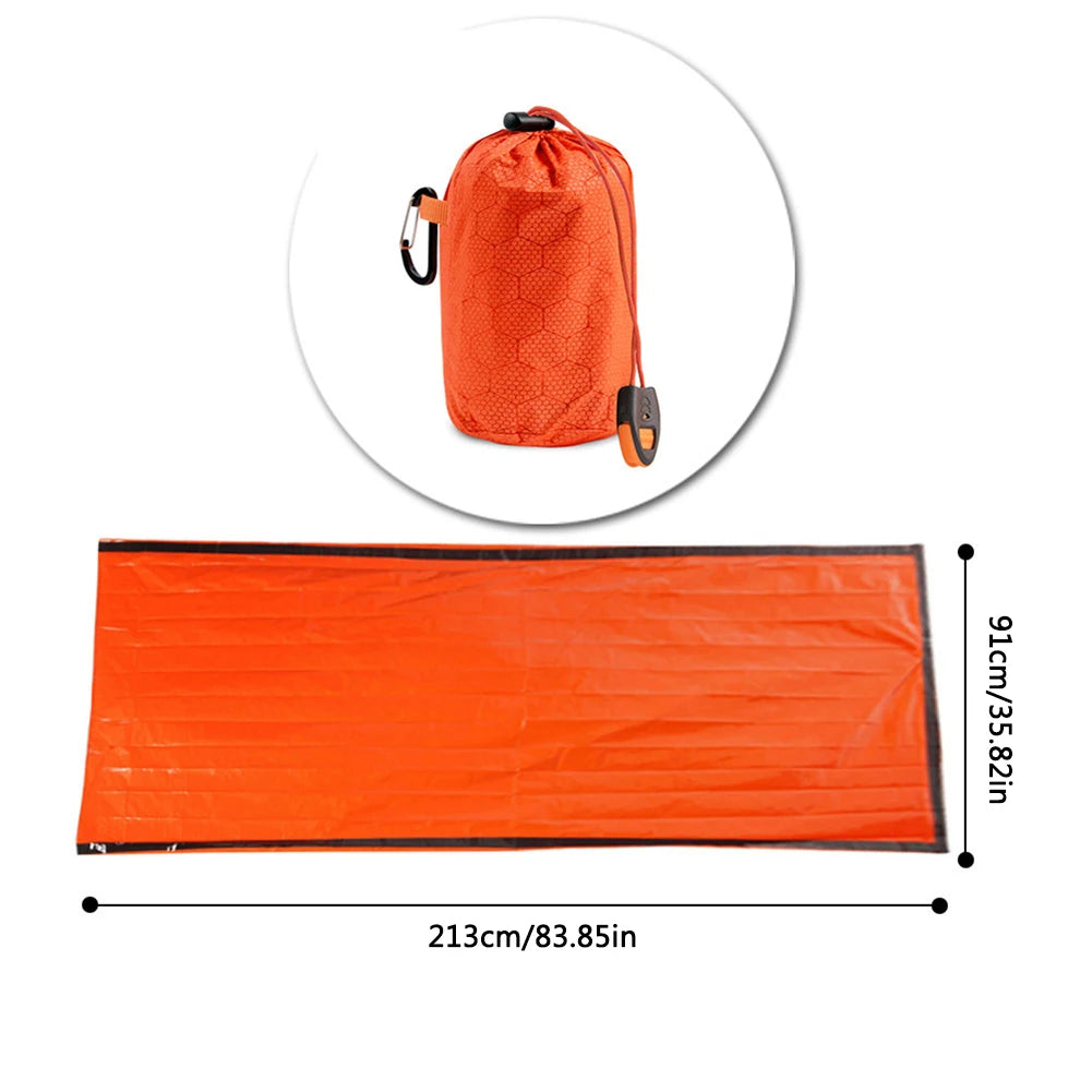 Waterdichte Thermische Noodslaapzak - Lichtgewicht Survival Bivakzak en Dekentje voor Camping, Hiking en Outdoor
